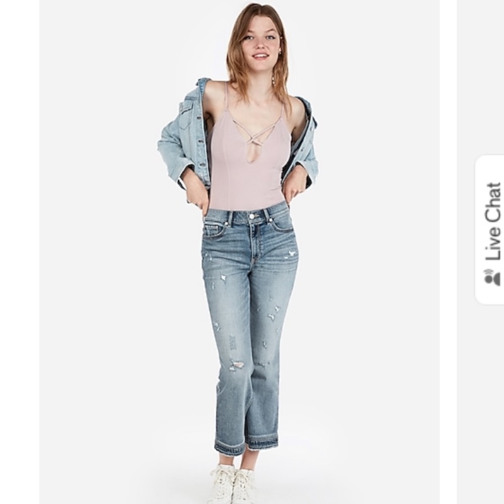 Express Plunge Strappy Thong Bodysuit